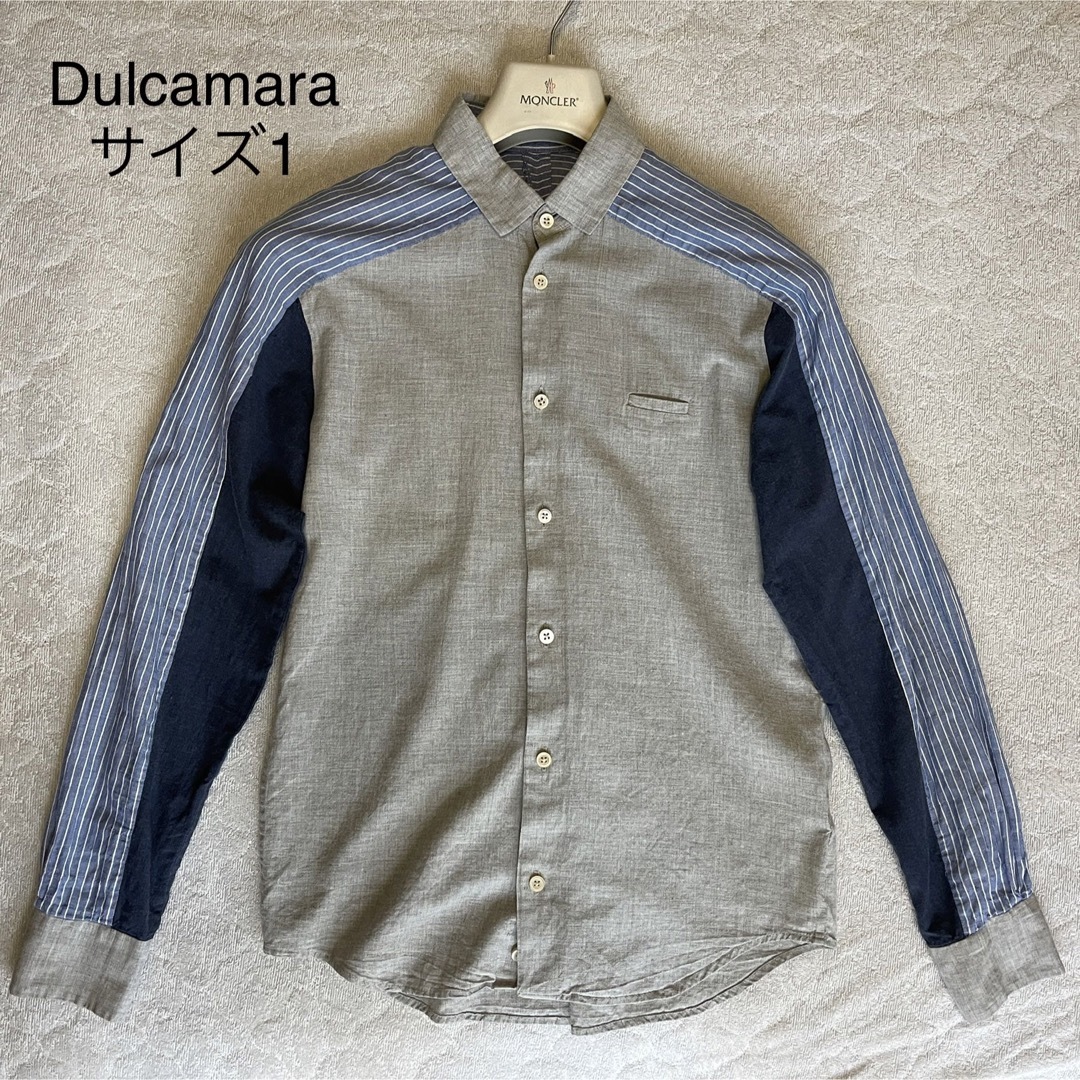 Dulcamara】ヨークスリーブシャツ ストライプ シルク サイズ1-eastgate.mk