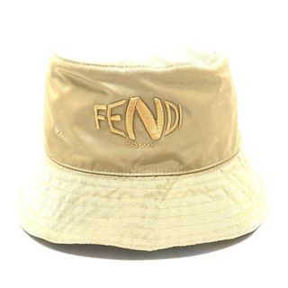 フェンディ(FENDI)のフェンディ FENDI リバーシブル ズッカ ハット帽 帽子 バケットハット ハット ナイロン ベージュ/マルチカラー(ハット)