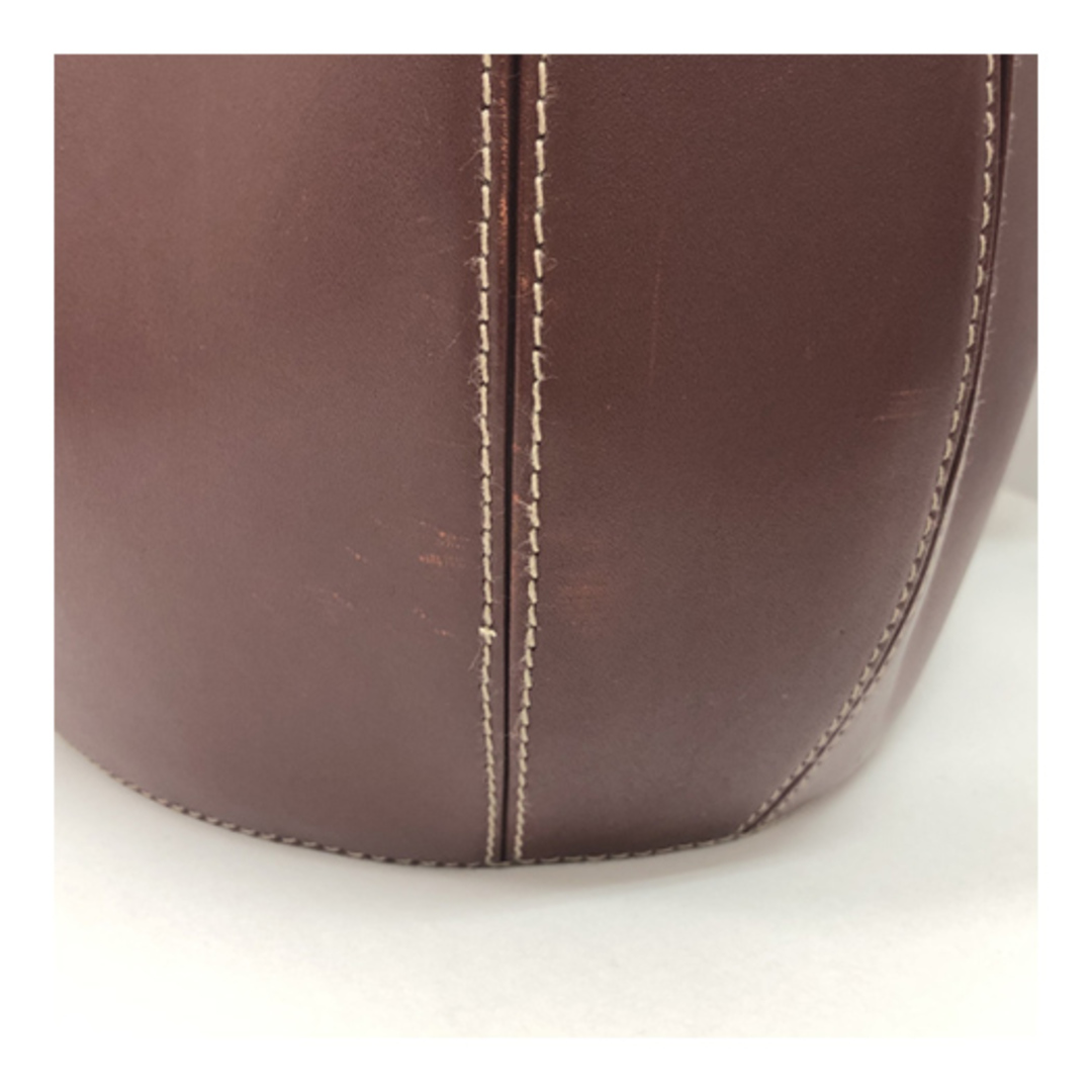 【送料無料】【美品】カルティエ マストドゥカルティエ ショルダーバッグ レザー エンジ 巾着 CARTIER 横浜BLANC 7