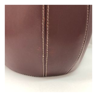 【送料無料】【美品】カルティエ マストドゥカルティエ ショルダーバッグ レザー エンジ 巾着 CARTIER 横浜BLANC