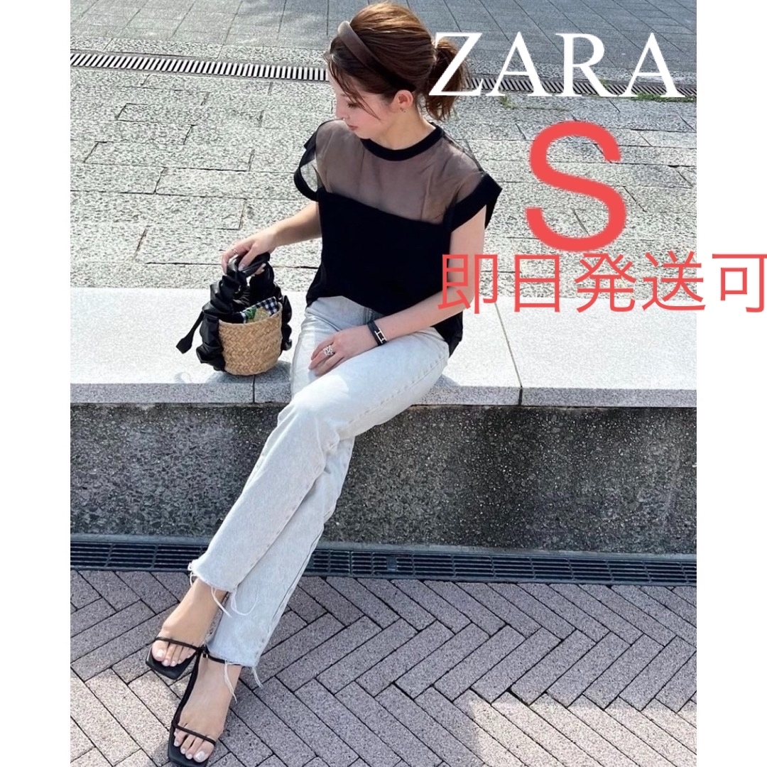 ZARA オーガンザ素材コントラストTシャツ Dolce moussy | フリマアプリ ラクマ