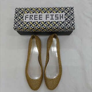フリーフィッシュ(FREE FISH)のフリーフィッシュ☆レインパンプス☆ゴールド金色(レインブーツ/長靴)