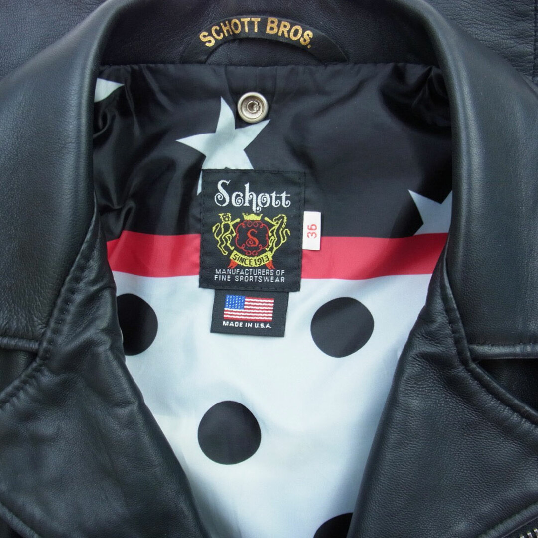 SOPHNET. Schott ダブルネーム　ライダーズジャケット　美品表地羊革ブラック