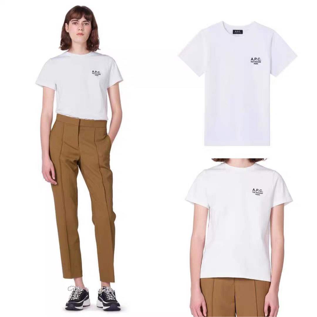 A.P.C(アーペーセー)のapc    アーペーセー　半袖　Tシャツ　ホワイト M レディースのトップス(Tシャツ(半袖/袖なし))の商品写真