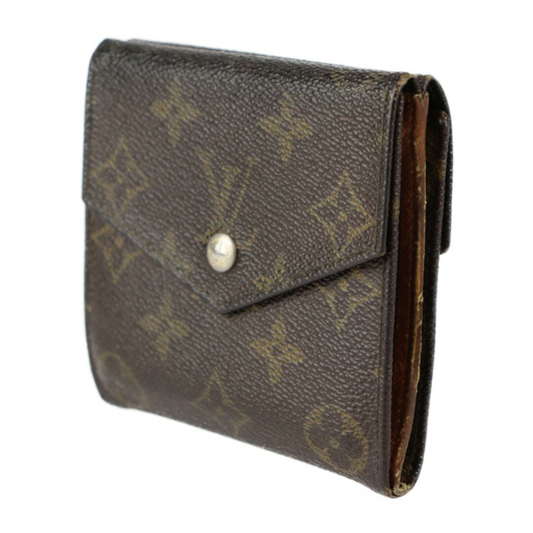 LOUIS VUITTON ルイ ヴィトン ポルトモネ ビエ カルトクレディ 二つ折り財布 M61660 モノグラムキャンバス レザー ブラウン ゴールド金具 Wホック ビトン 【本物保証】