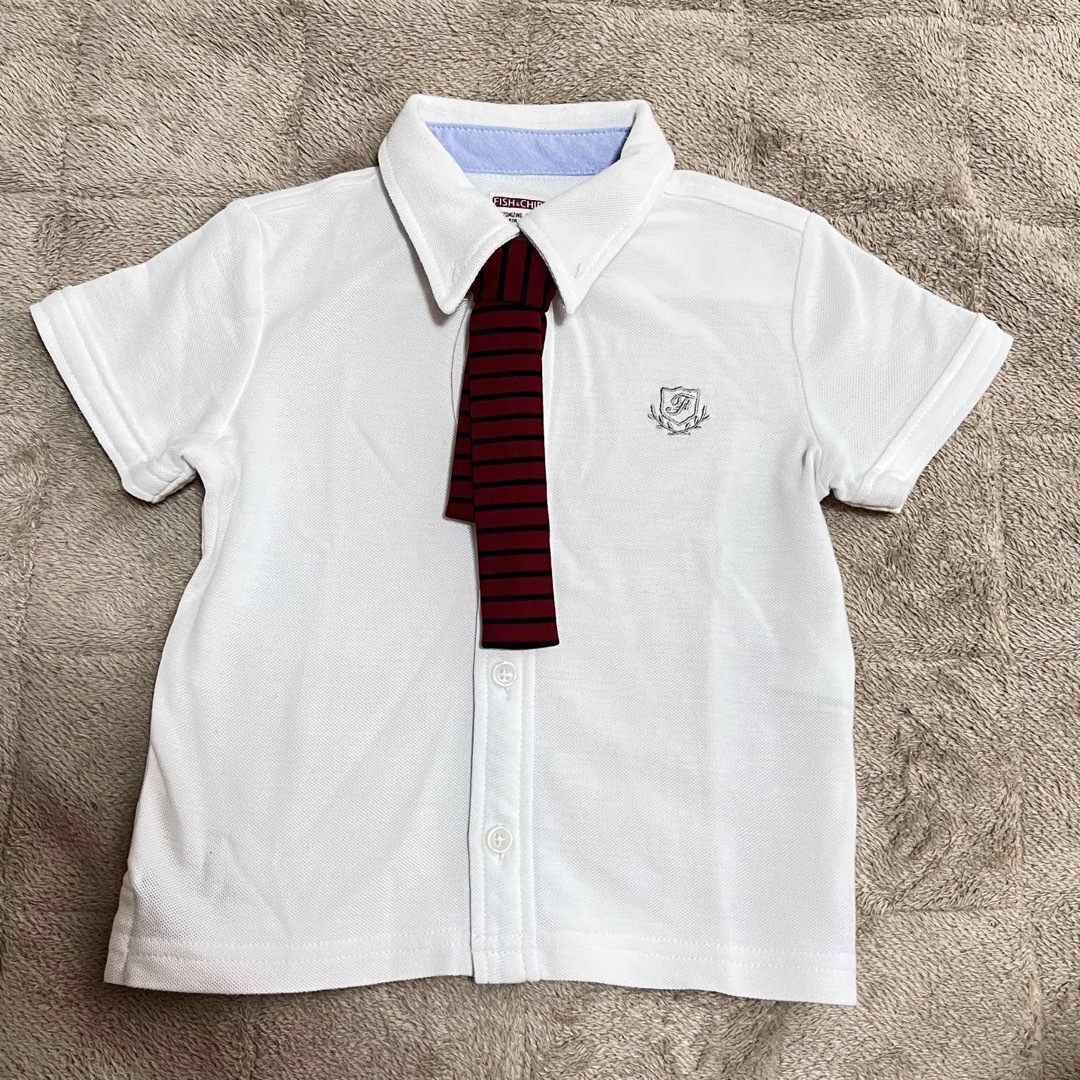 制服風ポロシャツ キッズ/ベビー/マタニティのキッズ服男の子用(90cm~)(Tシャツ/カットソー)の商品写真