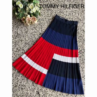 トミーヒルフィガー(TOMMY HILFIGER)のトミーヒルフィガー　 TOMMY HILFIGER ブランドカラーロングスカート(ロングスカート)