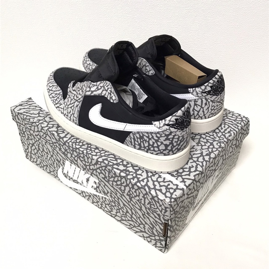 【27cm】NIKE エアジョーダン 1 レトロ LOW BLACK セメント