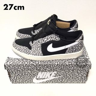 ナイキ(NIKE)の【27cm】NIKE エアジョーダン 1 レトロ LOW BLACK セメント(スニーカー)