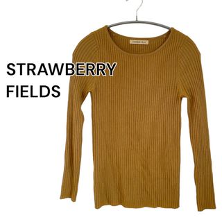 ストロベリーフィールズ(STRAWBERRY-FIELDS)の【STRAWBERRY-FIELDS】リブ マスタード 長袖 カットソー(カットソー(長袖/七分))