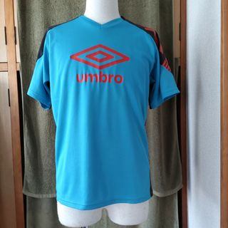 アンブロ(UMBRO)のumbro　半袖Ｔシャツ　プラシャツ　ブルー　メンズM-L　レディースLL(ウェア)