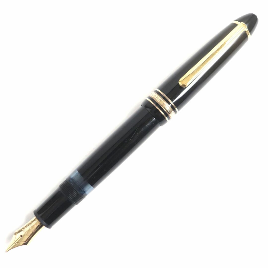 良品▼MONTBLANC モンブラン マイスターシュテュック No.146 ホワイトスター ペン先14K 万年筆 ブラック×ゴールド Bニブ ドイツ製ペン/マーカー