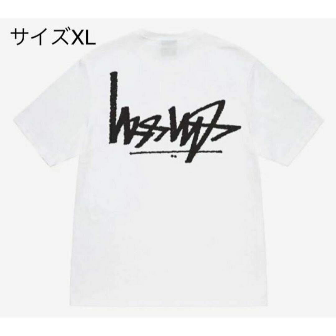 【メキシコ製】stuusy tシャツ XL デカロゴ ホワイト
