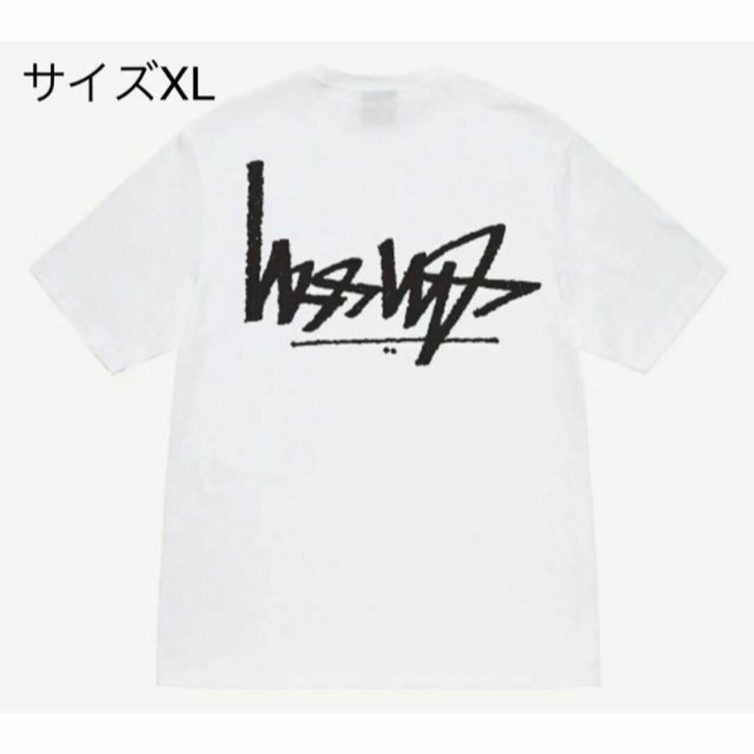 新品】stussy Tシャツ サイズXL ホワイト 逆ロゴ - Tシャツ/カットソー ...