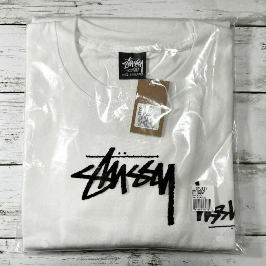 【メキシコ製】stuusy tシャツ XL デカロゴ  ホワイト