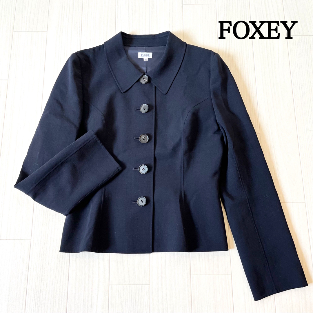 FOXEY ジャケット サクセス フォクシー フォーマル お受験 ネイビー系-