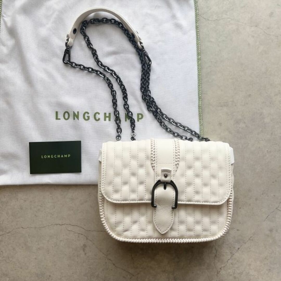 新品未使用品 LONGCHAMP ロンシャン レザー チェーン ショルダーバッグ