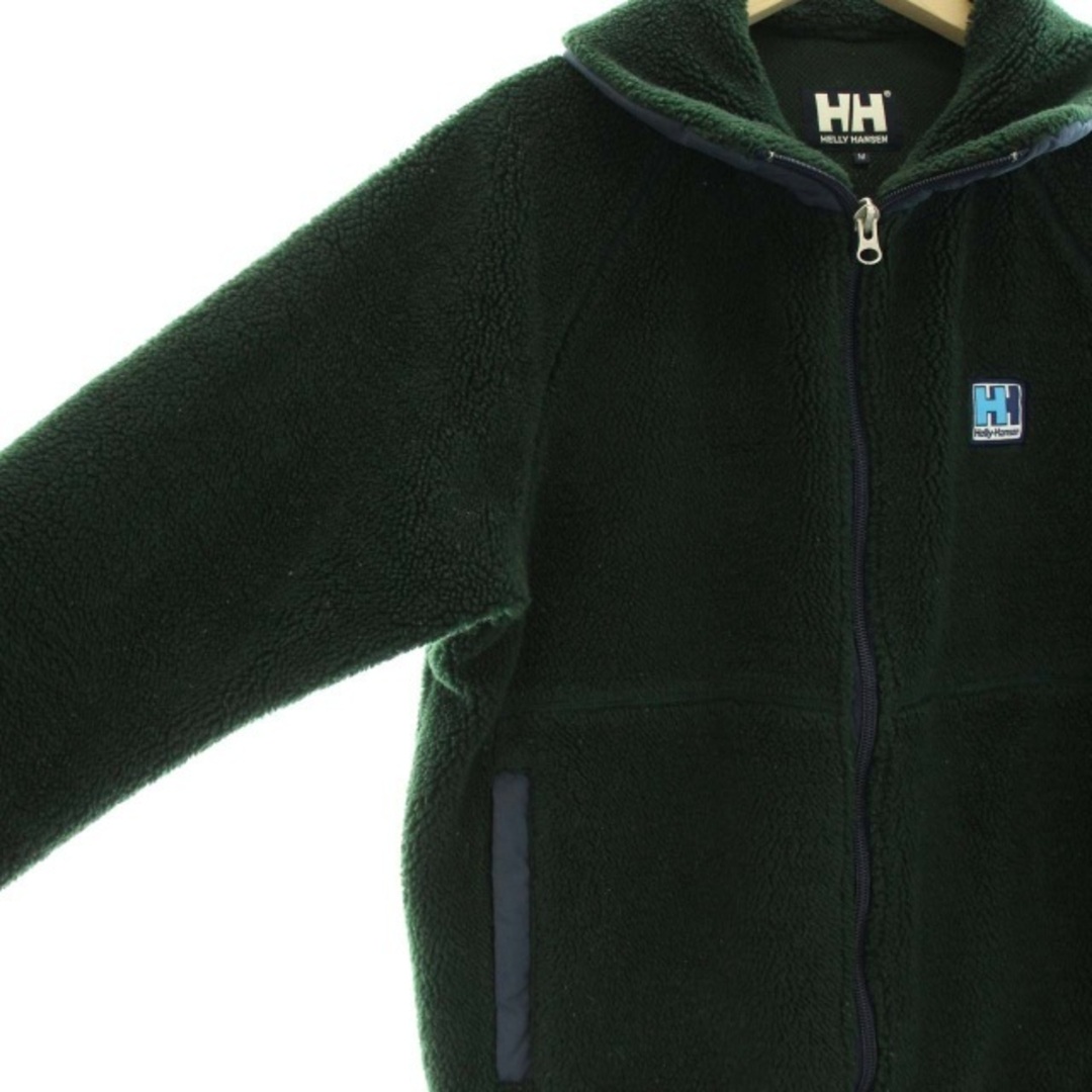 HELLY HANSEN(ヘリーハンセン)のHELLY HANSEN ファイバーパイル ボアジャケット ロゴ M 緑 メンズのトップス(パーカー)の商品写真