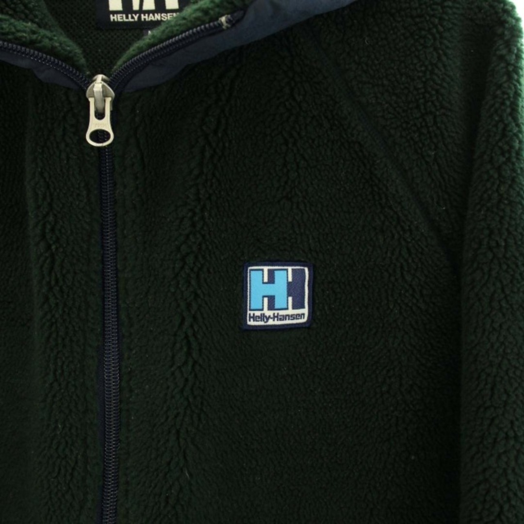 HELLY HANSEN(ヘリーハンセン)のHELLY HANSEN ファイバーパイル ボアジャケット ロゴ M 緑 メンズのトップス(パーカー)の商品写真