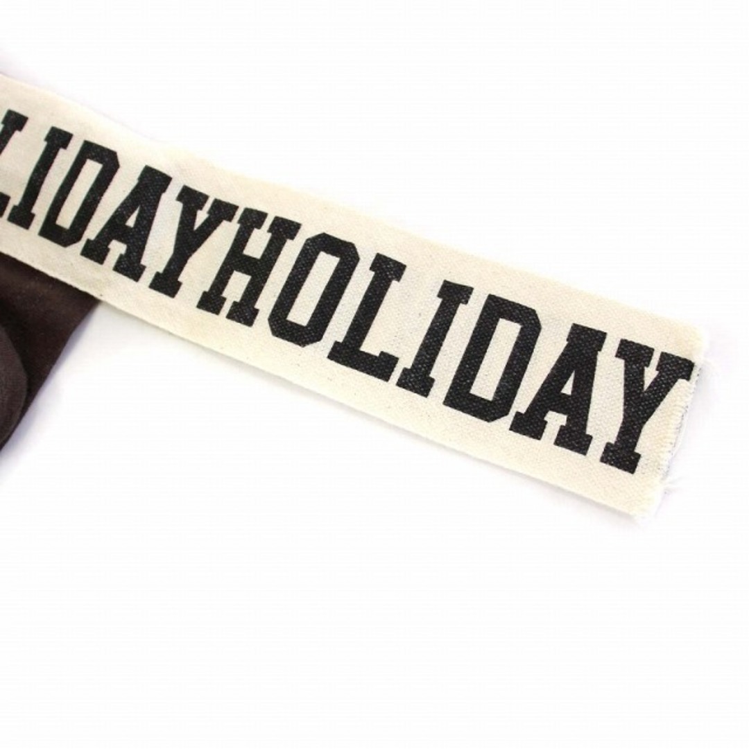 holiday(ホリデイ)のホリデイ オーバーサイズ Tシャツ カットソー 半袖 サイドライン ロゴ 茶 レディースのトップス(Tシャツ(半袖/袖なし))の商品写真