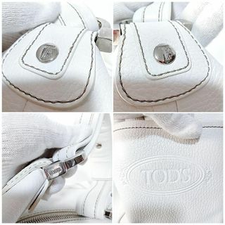 正規品 超美品 トッズ トートバッグ ハンドバッグ オフホワイト 本革