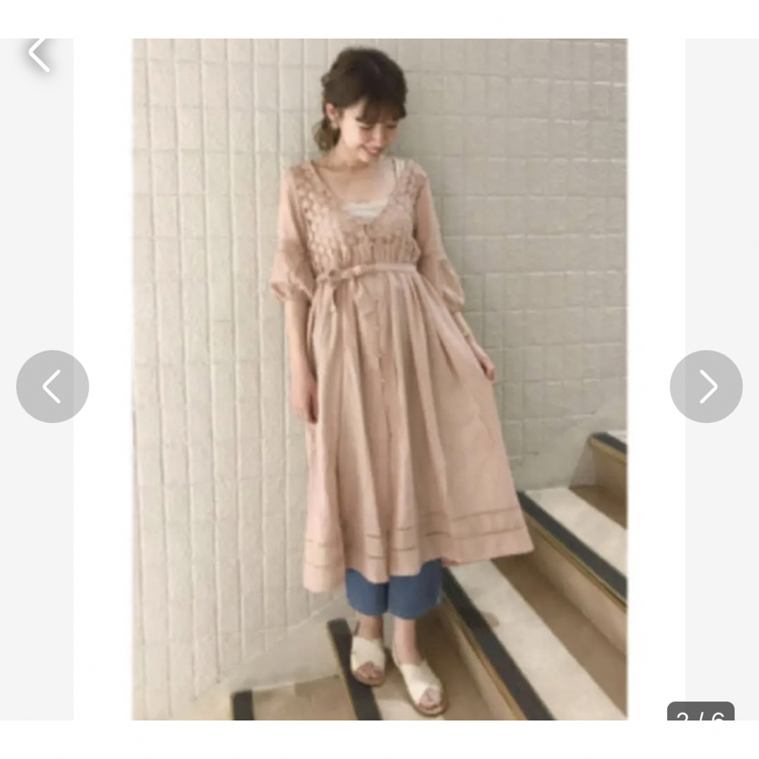 flower(フラワー)のlady cotton gown flower ロングワンピース レディースのワンピース(ロングワンピース/マキシワンピース)の商品写真