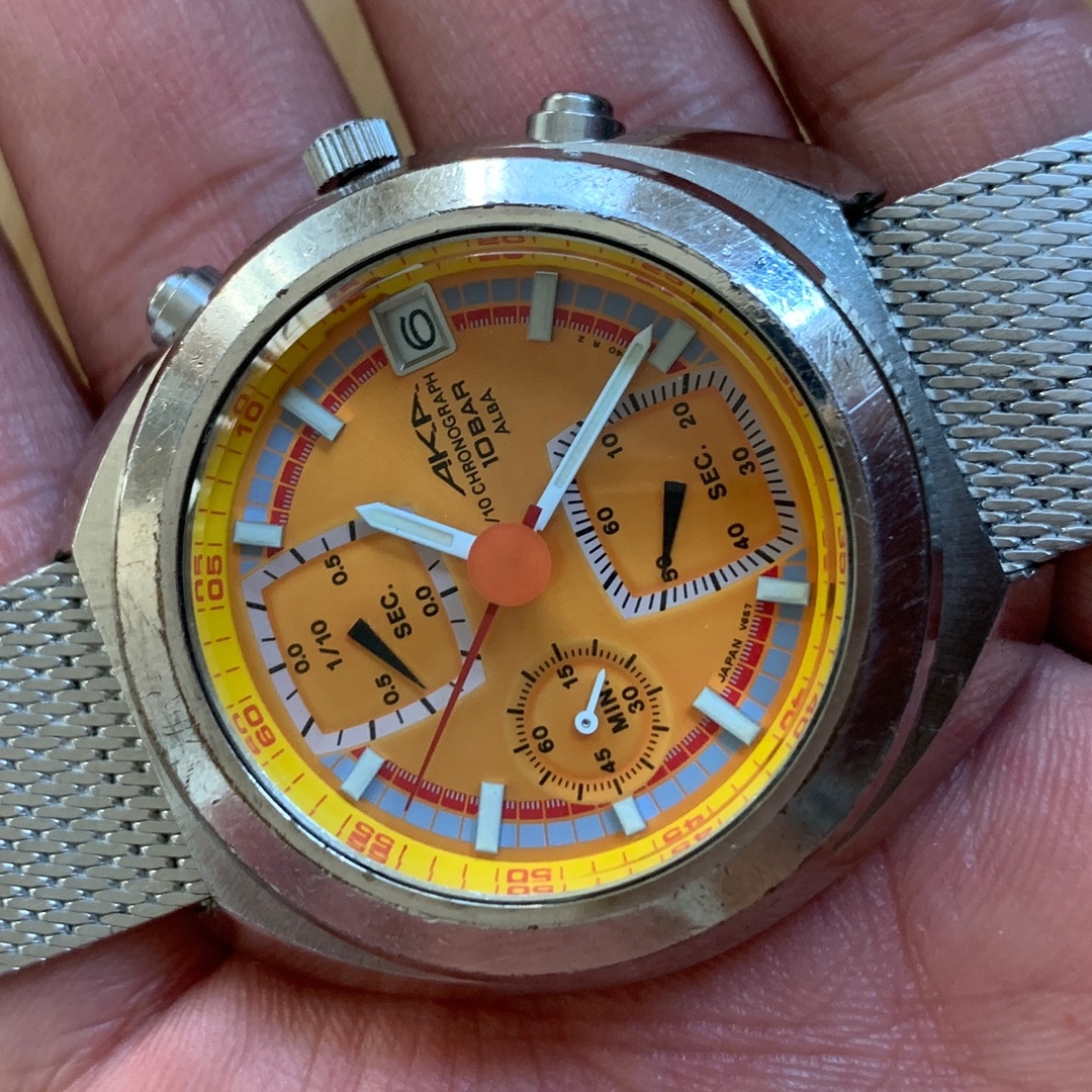 ALBA(アルバ)のSeiko Alba Bullhead V657-6030 Yellow メンズの時計(腕時計(アナログ))の商品写真