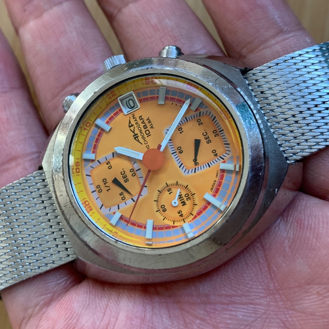 ALBA(アルバ)のSeiko Alba Bullhead V657-6030 Yellow メンズの時計(腕時計(アナログ))の商品写真
