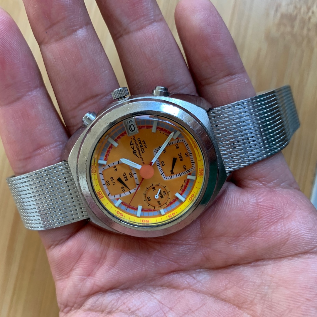 ALBA(アルバ)のSeiko Alba Bullhead V657-6030 Yellow メンズの時計(腕時計(アナログ))の商品写真