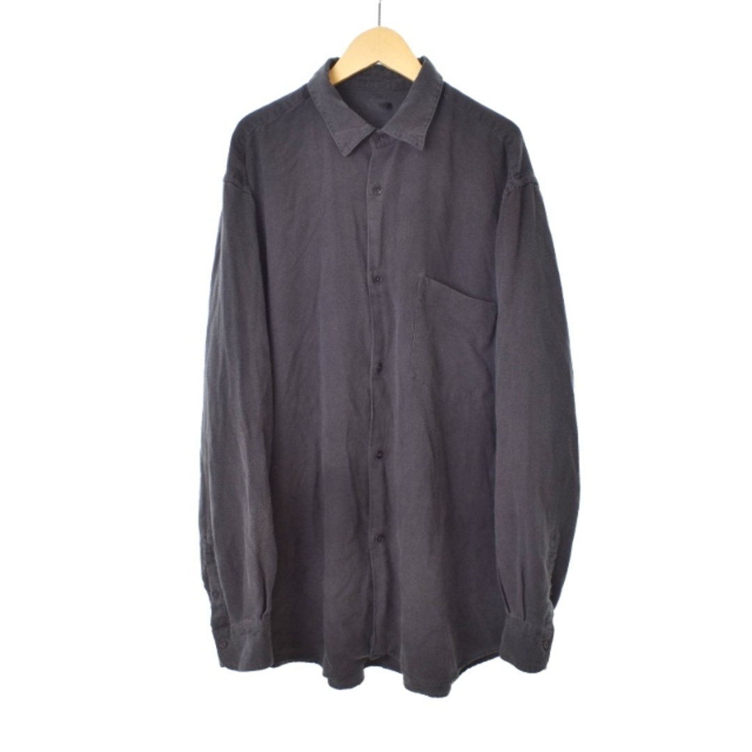 コモリ 21AW シルクネル シャツ 長袖 USED加工 3 U03-02006