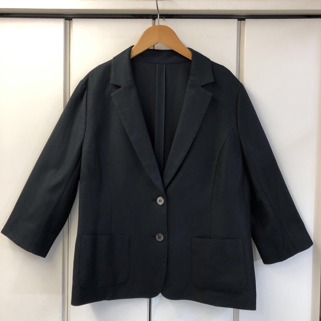 レディース美品 Leilian Loro Piana 麻混ジャケット(13+)