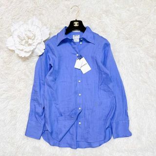 マディソンブルー(MADISONBLUE)の新品　MADISONBLUE　リネンシャツ　マダムシャツ　ハイカラー　麻　長袖(シャツ/ブラウス(長袖/七分))