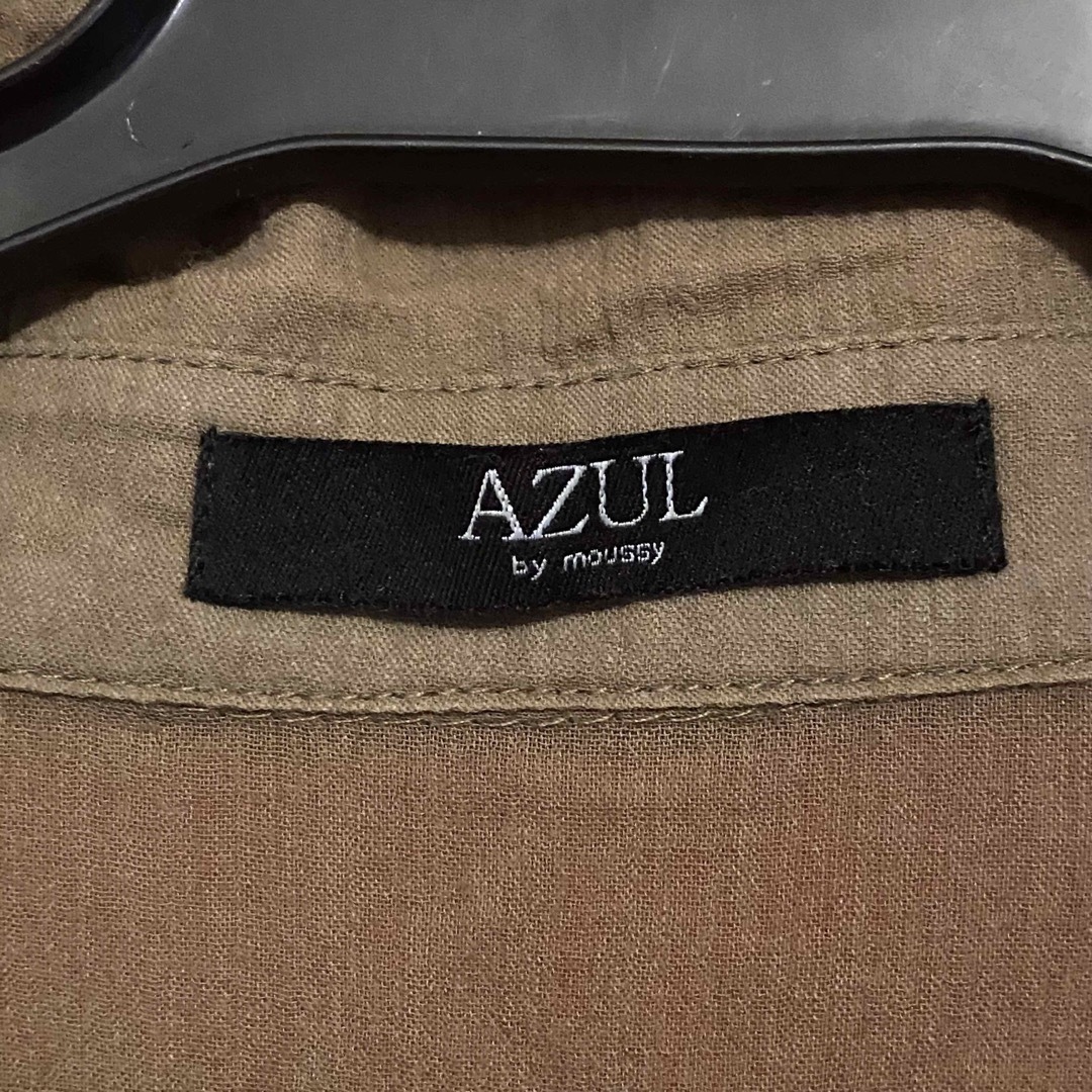 AZUL by moussy(アズールバイマウジー)のAZUL by moussy 薄手 タイトシャツ レディースのトップス(シャツ/ブラウス(長袖/七分))の商品写真