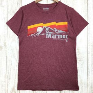 マーモット(MARMOT)のMENs S  マーモット サンセッター ハーフスリーブ Tシャツ Sunsetter H/S T-Shirt 速乾 MARMOT TOMLGA4331 レッド系(その他)