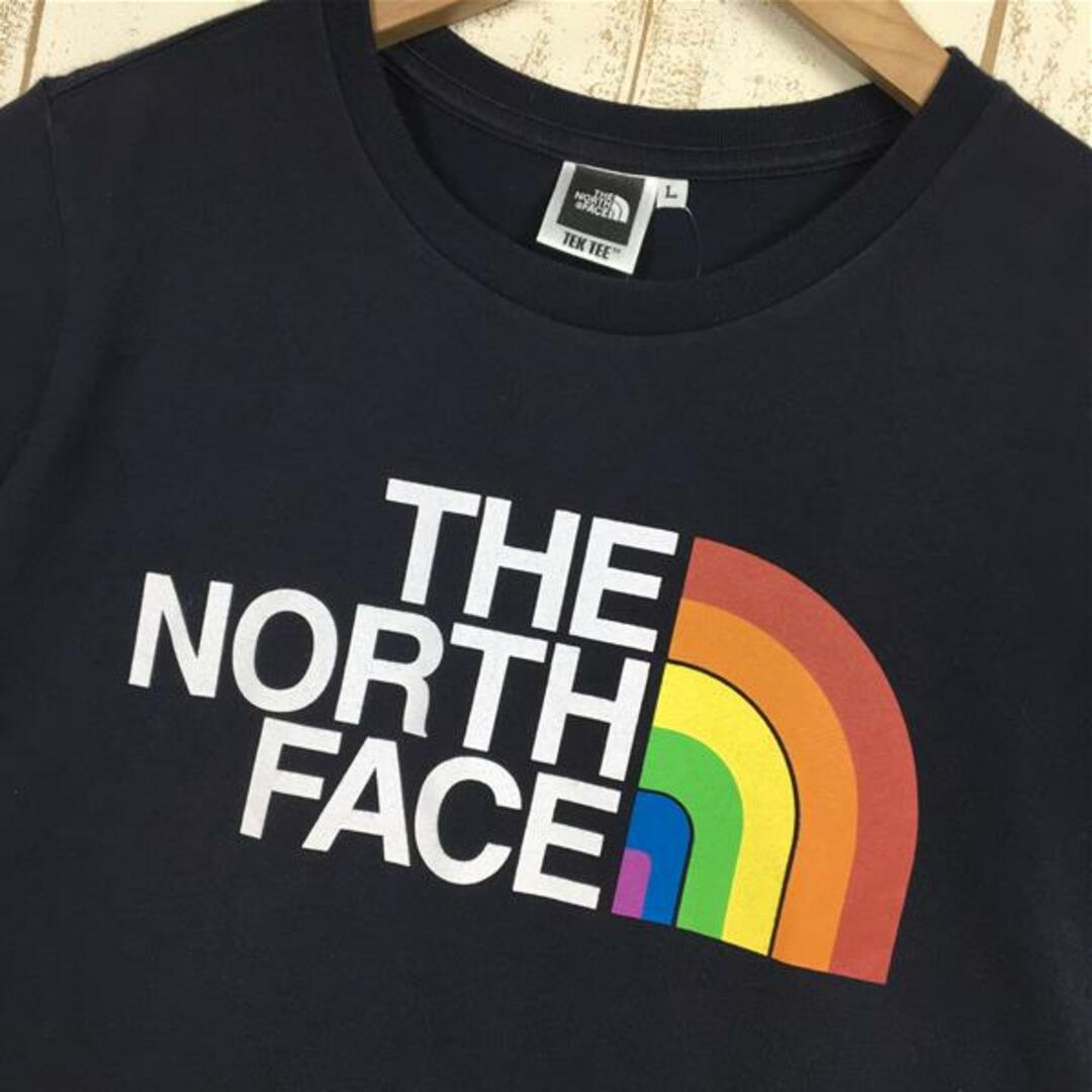 THE NORTH FACE(ザノースフェイス)のWOMENs L  ノースフェイス クイックドライ レインボー ロゴ Tシャツ QuickDry Rainbow Logo T-Shirt NORTH FACE NTW3242X ネイビー系 レディースのファッション小物(その他)の商品写真