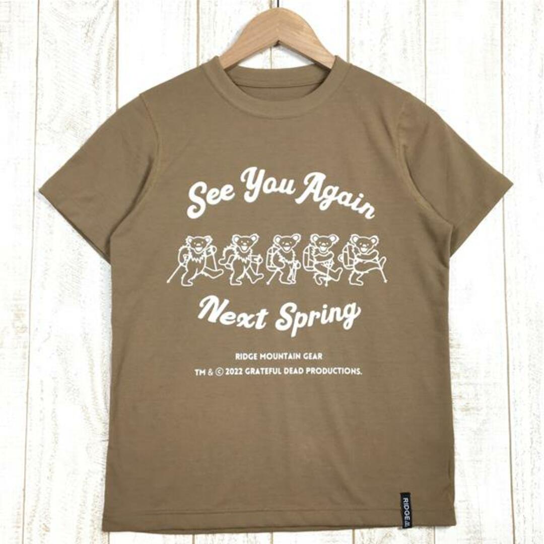 WOMENs S  リッジマウンテンギア 2022 See You Again Next Spring Tシャツ グレイトフルデッドベア 熊保護活動 生産終了モデル 入手困難 RIDGE MOUNTAIN GEAR ブラウン系