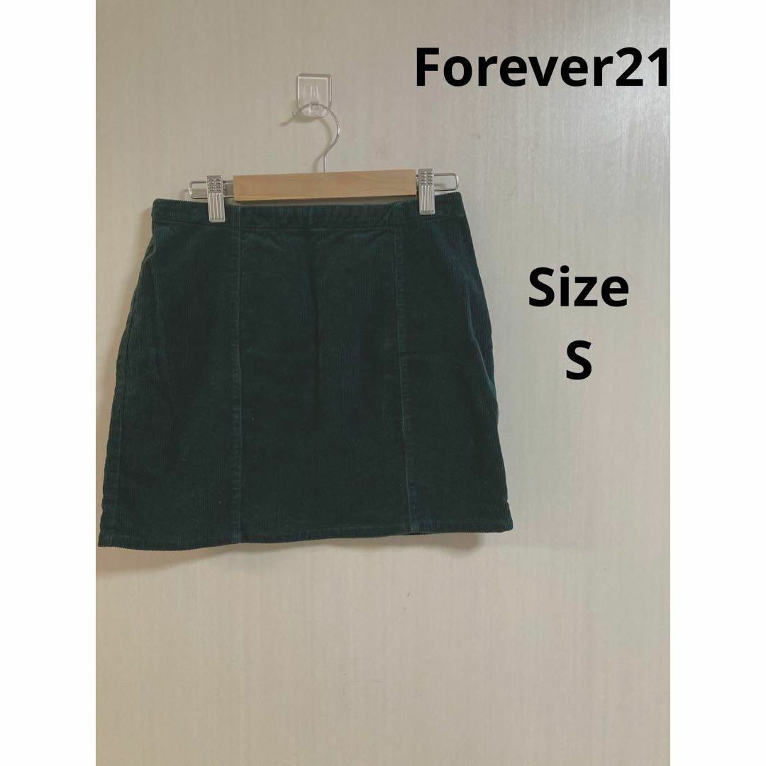 FOREVER 21(フォーエバートゥエンティーワン)の32a747 forever21 レディース　ミニスカート　ダークグリーン レディースのスカート(ミニスカート)の商品写真