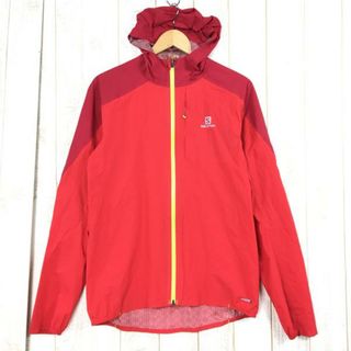 サロモン(SALOMON)のMENs M  サロモン ボナッティ ウォータープルーフ ジャケット BONATTI WP JACKET ストレッチ レインシェル フーディ SALOMON L36341900 レッド系(その他)