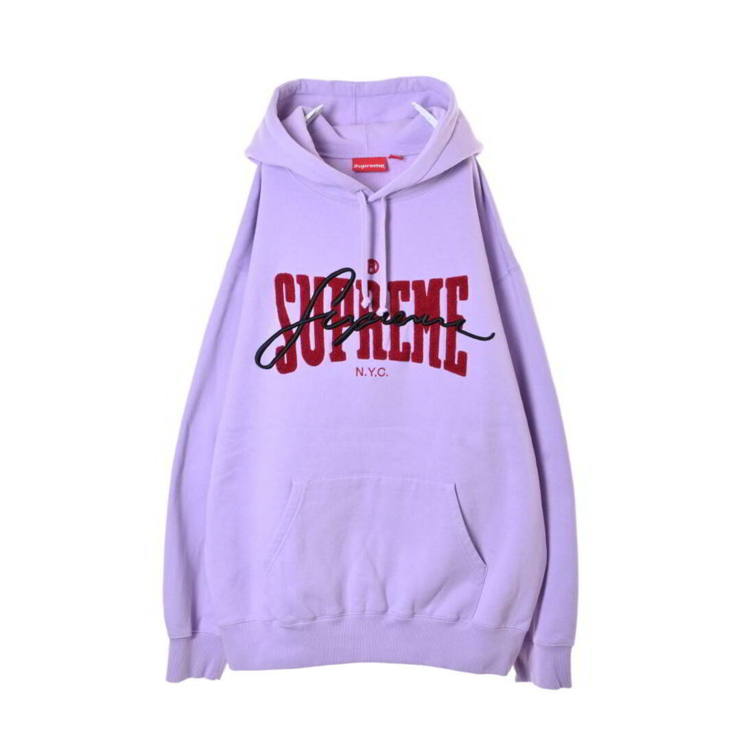 Supreme ワッペン プルオーバー パーカ裏地毛羽立ちあり