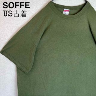 USA製 ソフィー SOFFE 半袖 無地 Tシャツ グリーン ミリタリー (Tシャツ/カットソー(半袖/袖なし))