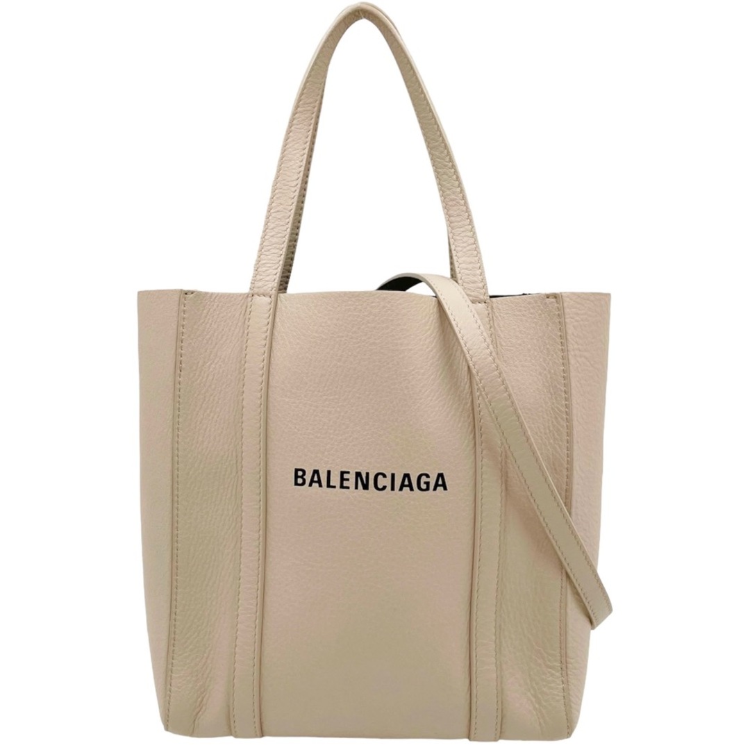 【値下げしました！】BALENCIAGA バレンシアガ 2WAY EVERYDAY XXS トートバッグ エブリデイ ハンドバッグ ショルダーバッグ 小さめ かばん 鞄 551815 レザー    ベージュ シルバー金具 レディース 定番【品】