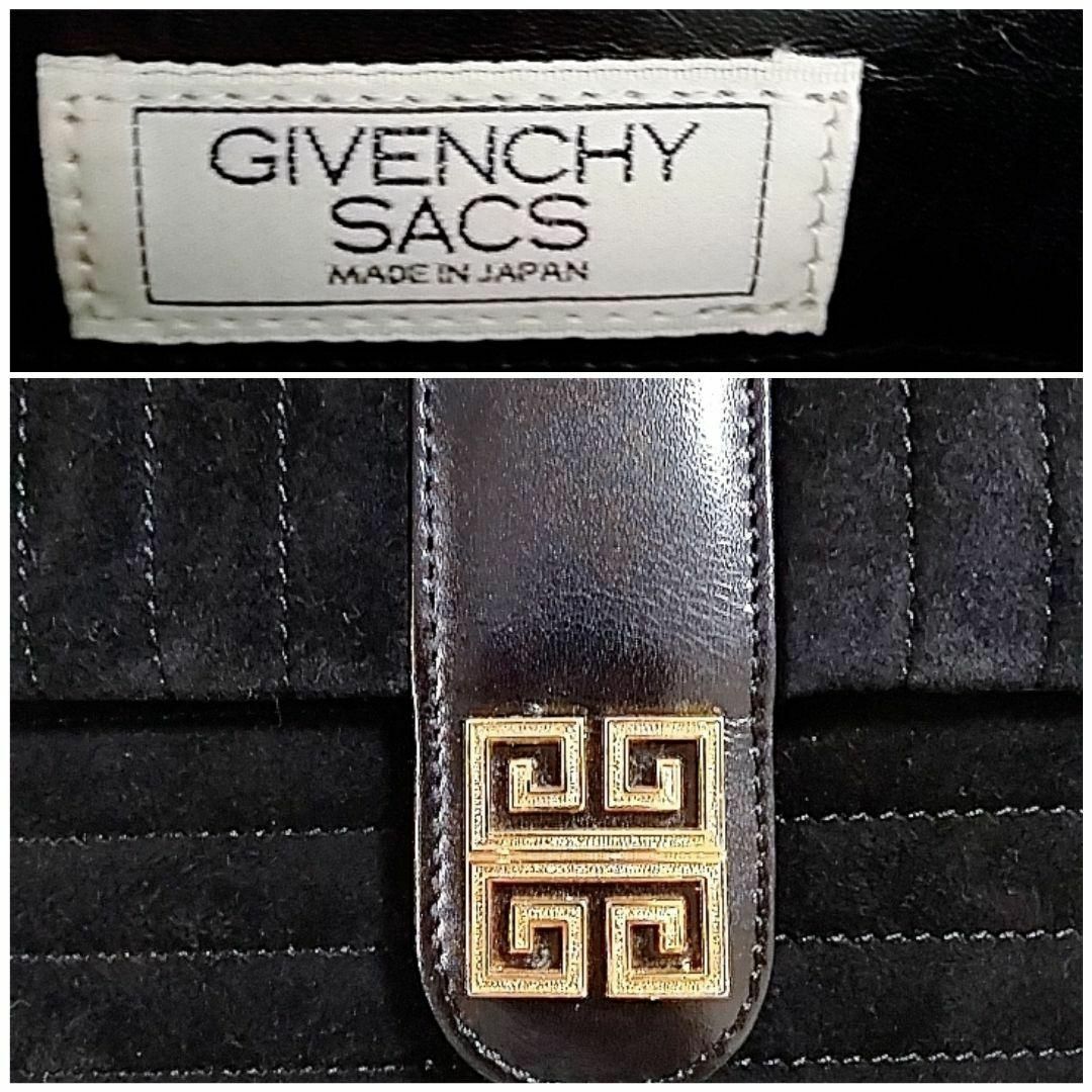 GIVENCHY(ジバンシィ)の美品　ジバンシィ　バッグ　ショルダーバッグ　ブラック　本革　スエード　4Gロゴ レディースのバッグ(ショルダーバッグ)の商品写真