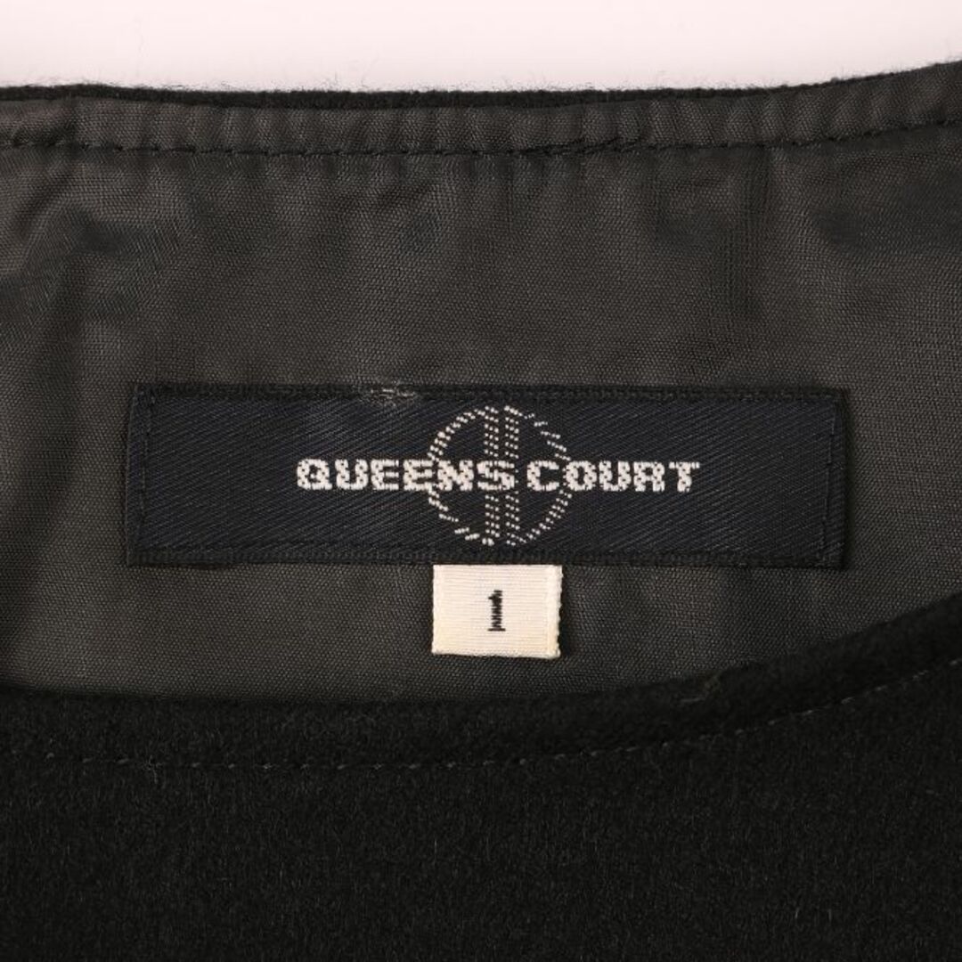 QUEENS COURT(クイーンズコート)のクイーンズコート ノースリーブワンピース ストレッチ 黒 ウール/アンゴラ混 日本製 レディース 1サイズ ブラック QUEENS COURT レディースのワンピース(その他)の商品写真