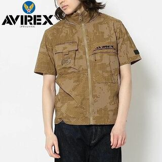 アヴィレックス(AVIREX)の新品 アヴィレックス ファンクショナル スタンドジップシャツ Mサイズ カーキ(シャツ)