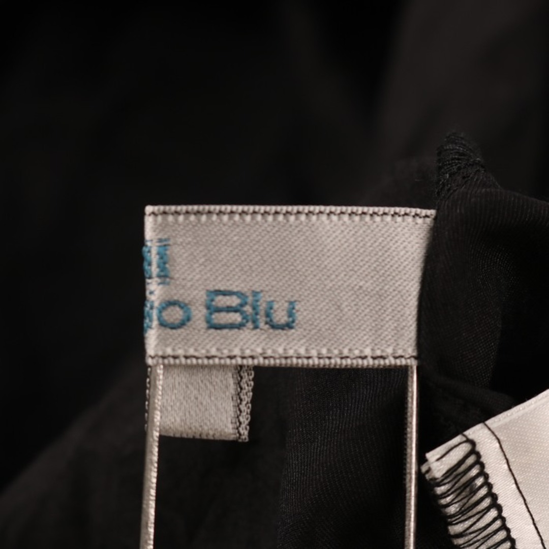 VIAGGIO BLU(ビアッジョブルー)のビアッジョブルー ジャケット ドレープ カーディガン シルク混 黒 無地 アウター レディース 2サイズ ブラック Viaggio Blu レディースのジャケット/アウター(ノーカラージャケット)の商品写真