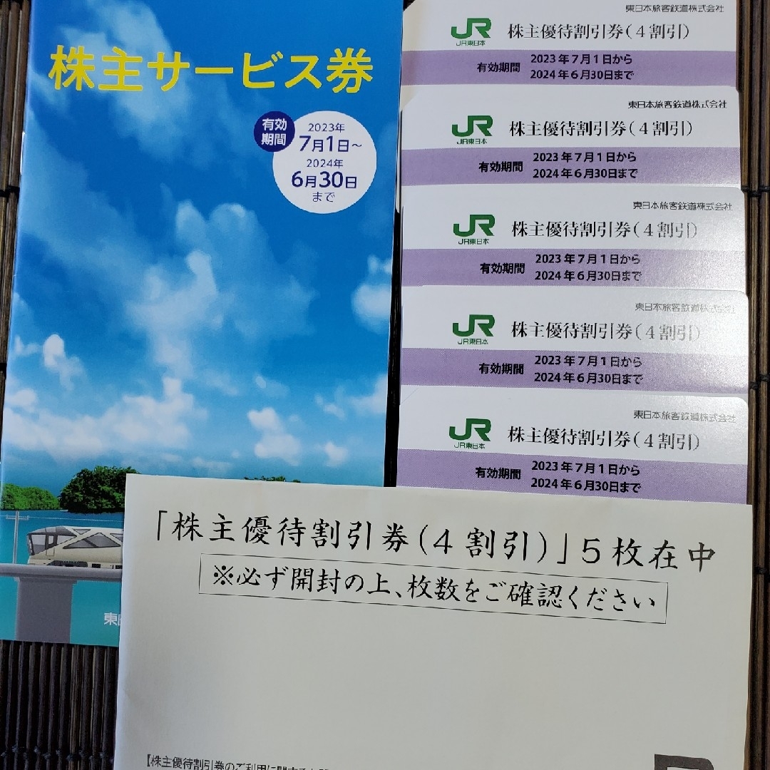 JR東日本 株主優待割引券 5枚綴