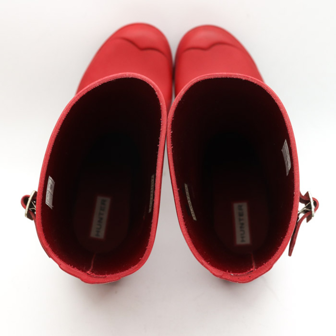 HUNTER(ハンター)のハンター ラバーブーツ レインシューズ 長靴 ショートブーツ ハーフ ブランド レディース UK5サイズ レッド HUNTER レディースの靴/シューズ(レインブーツ/長靴)の商品写真