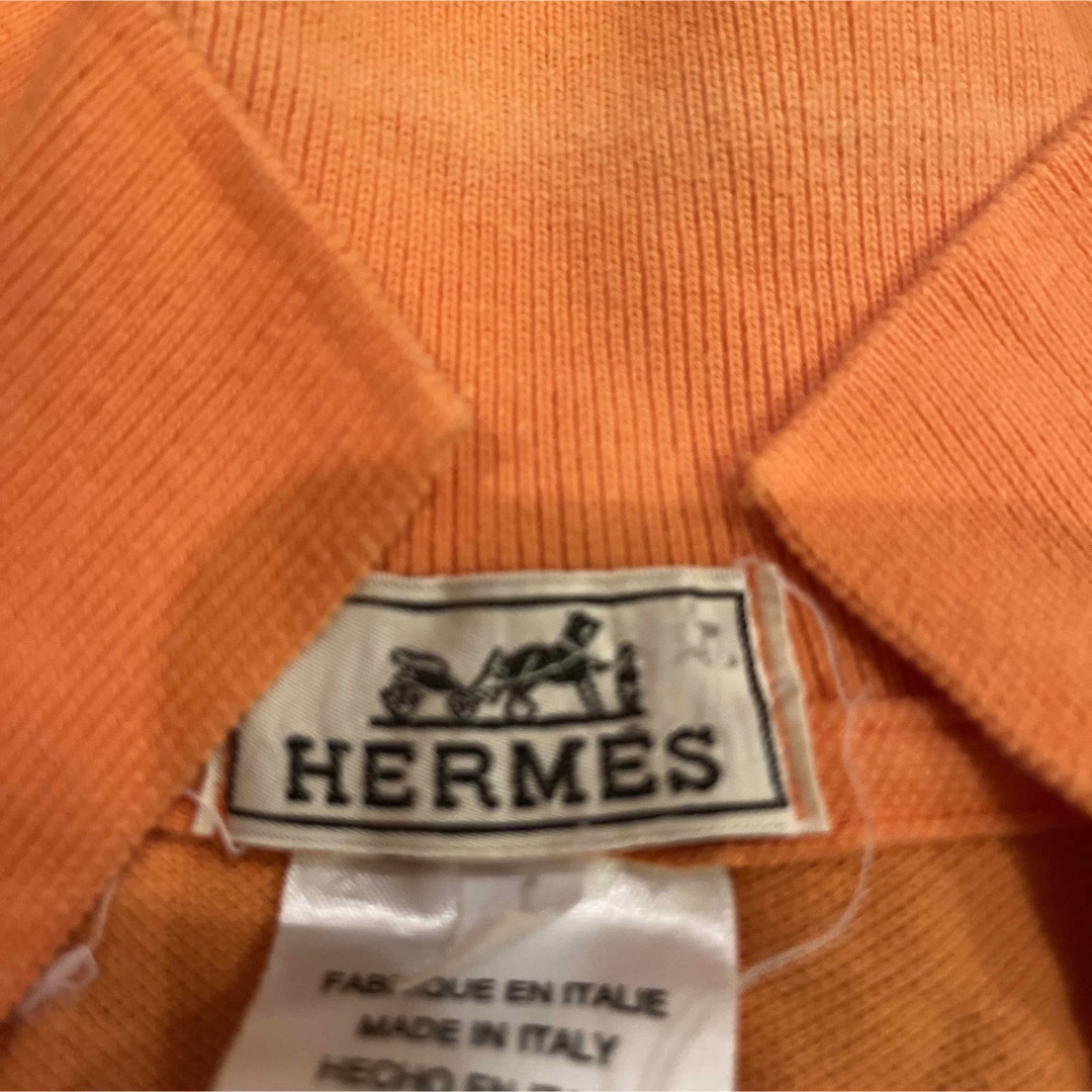 銀座通販サイト エルメスHERMES オレンジ ポロシャツ メンズ L