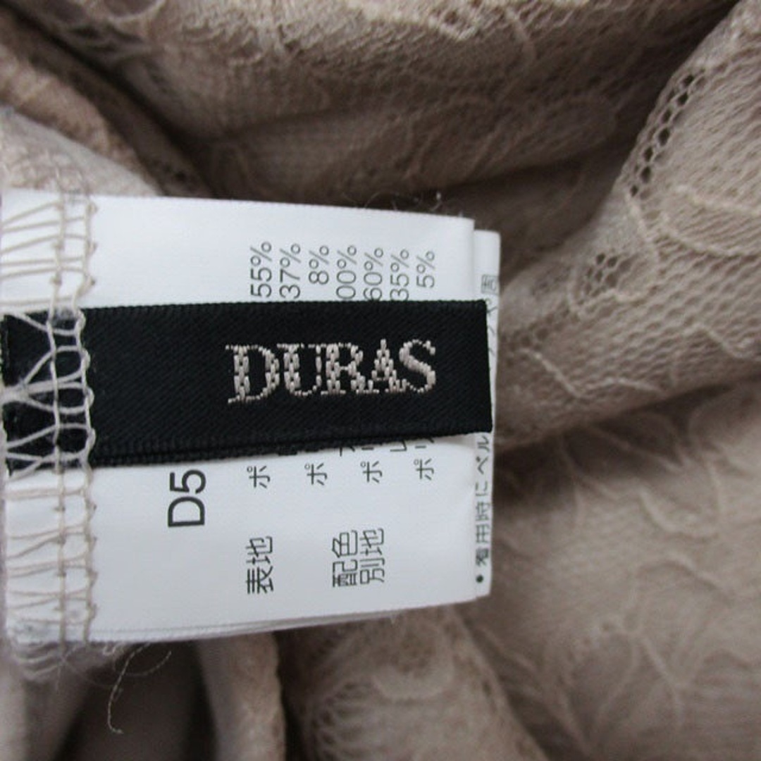 DURAS(デュラス)のデュラス DURAS チュニック 七分袖 Vネック レース フレア ベージュ レディースのトップス(チュニック)の商品写真