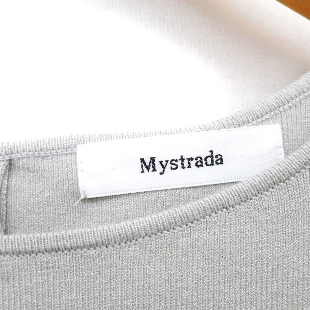 Mystrada(マイストラーダ)のマイストラーダ カットソー ニット リブ ドロップショルダー ボートネック 長袖 レディースのトップス(ニット/セーター)の商品写真